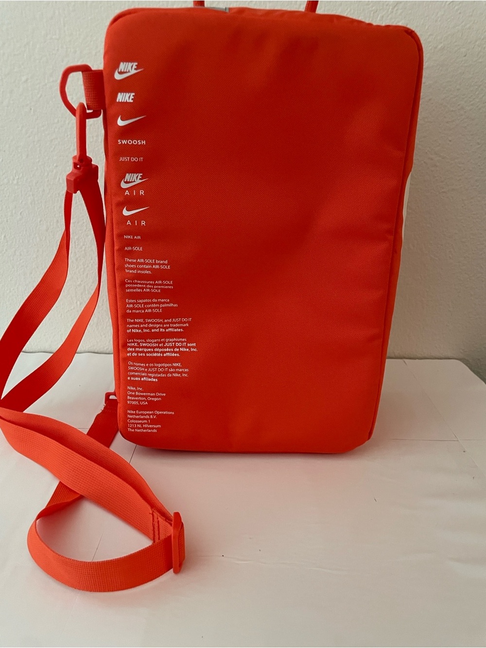 Nike Red Crossbody Bag with White Swoosh